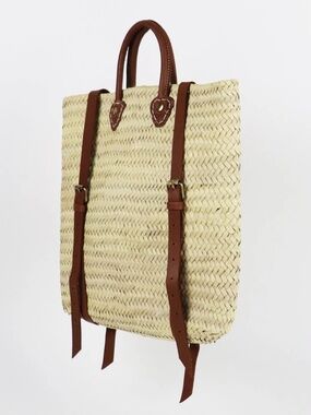 Handmade Straw Backpack - French Basket backpack